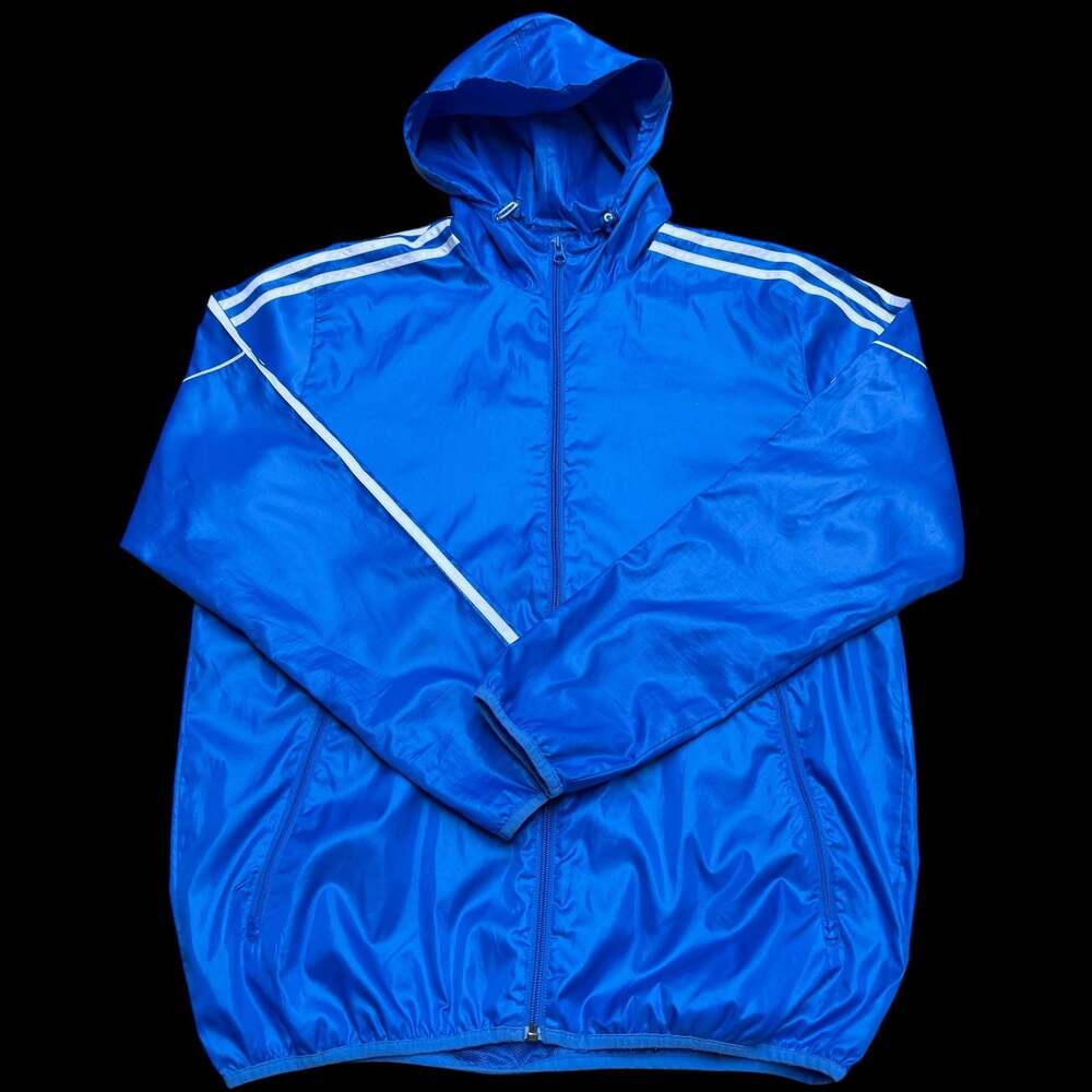 Adidas Originals 3-Stripe Chevron Hooded Windbreaker Jacket Adult Large